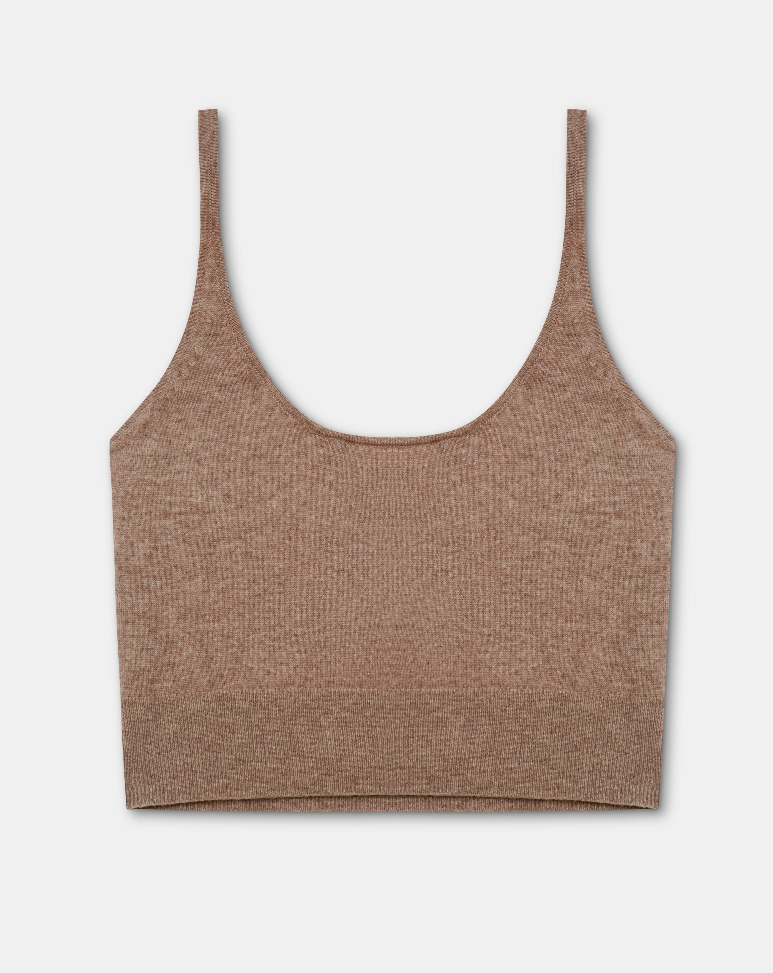 HONORE CASHMERE TANK IN BISCUIT