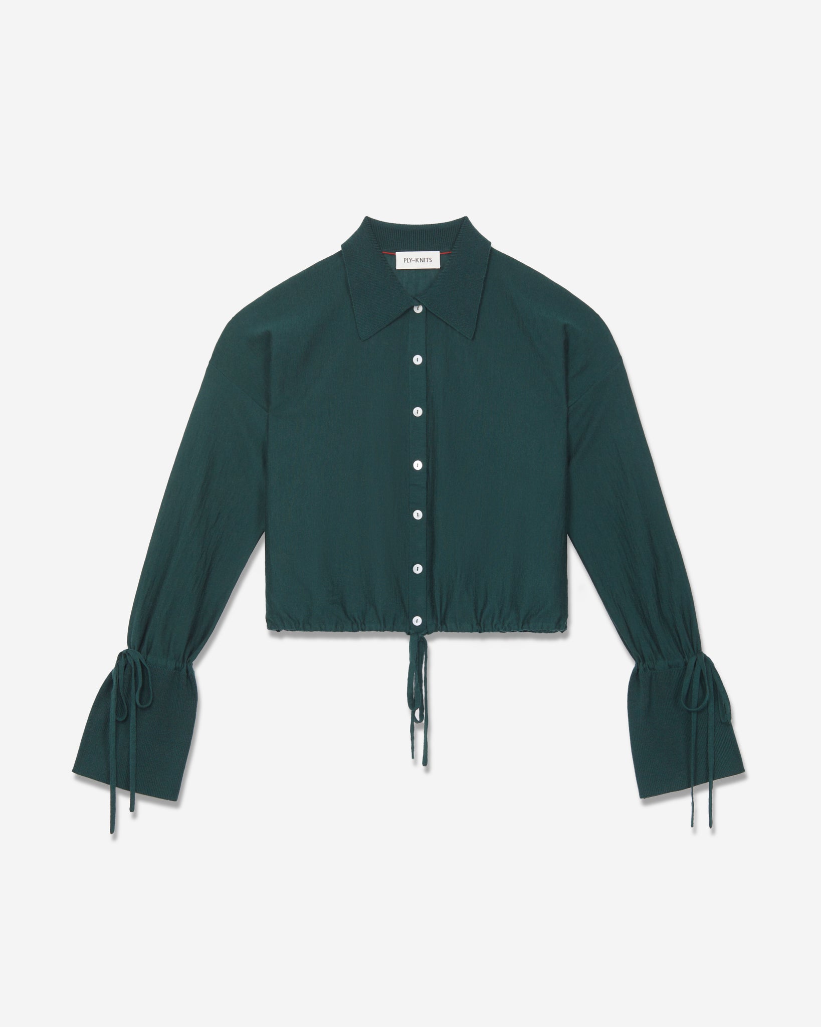 ISABELE DRAW-ME FINE MERINO SHIRT IN FOREST GREEN