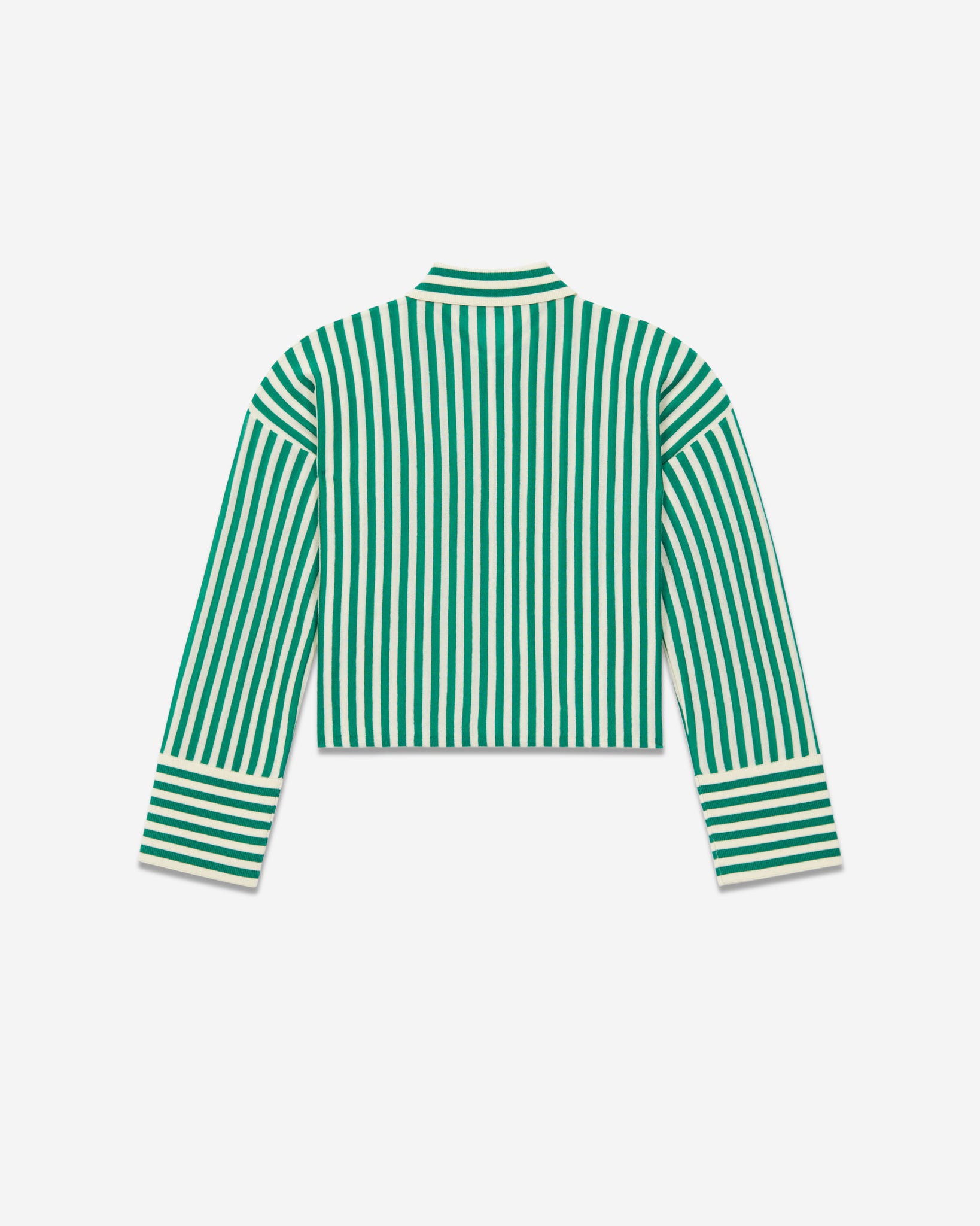 HATHAWAY SOFT POCKET SHIRT IN VERDANT GREEN RIVIERA STRIPES