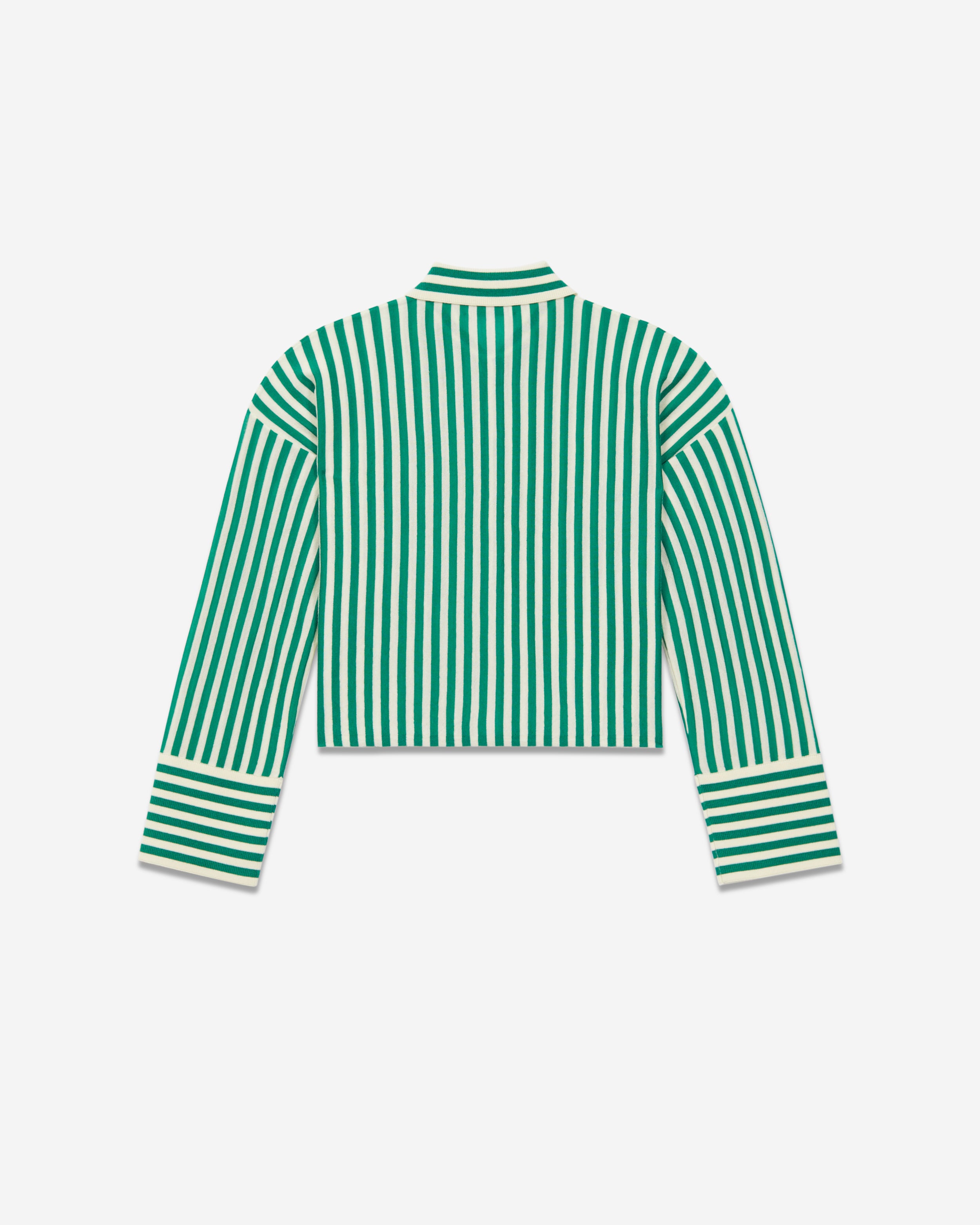 HATHAWAY SOFT POCKET SHIRT IN VERDANT GREEN RIVIERA STRIPES – Ply