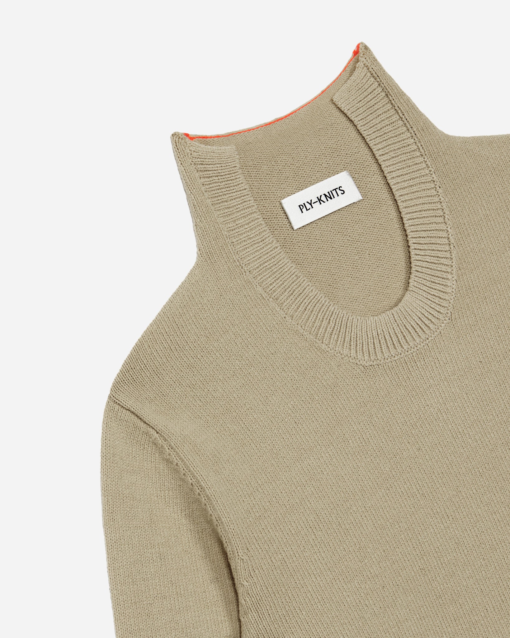 IRENE U-UP COTTON CASHMERE PULLOVER IN PEBBLE