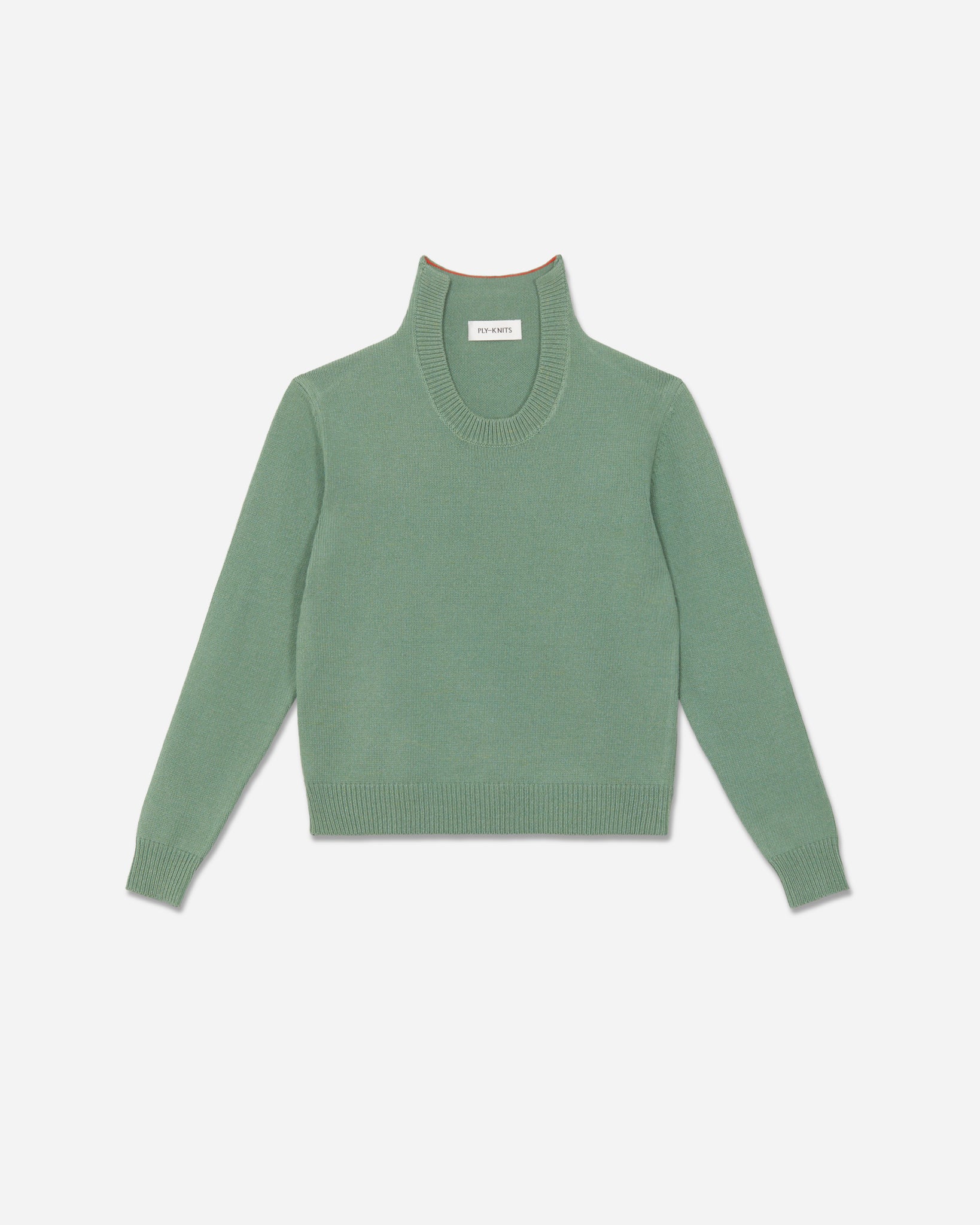 IRENE U-UP COTTON CASHMERE PULLOVER IN BASIL