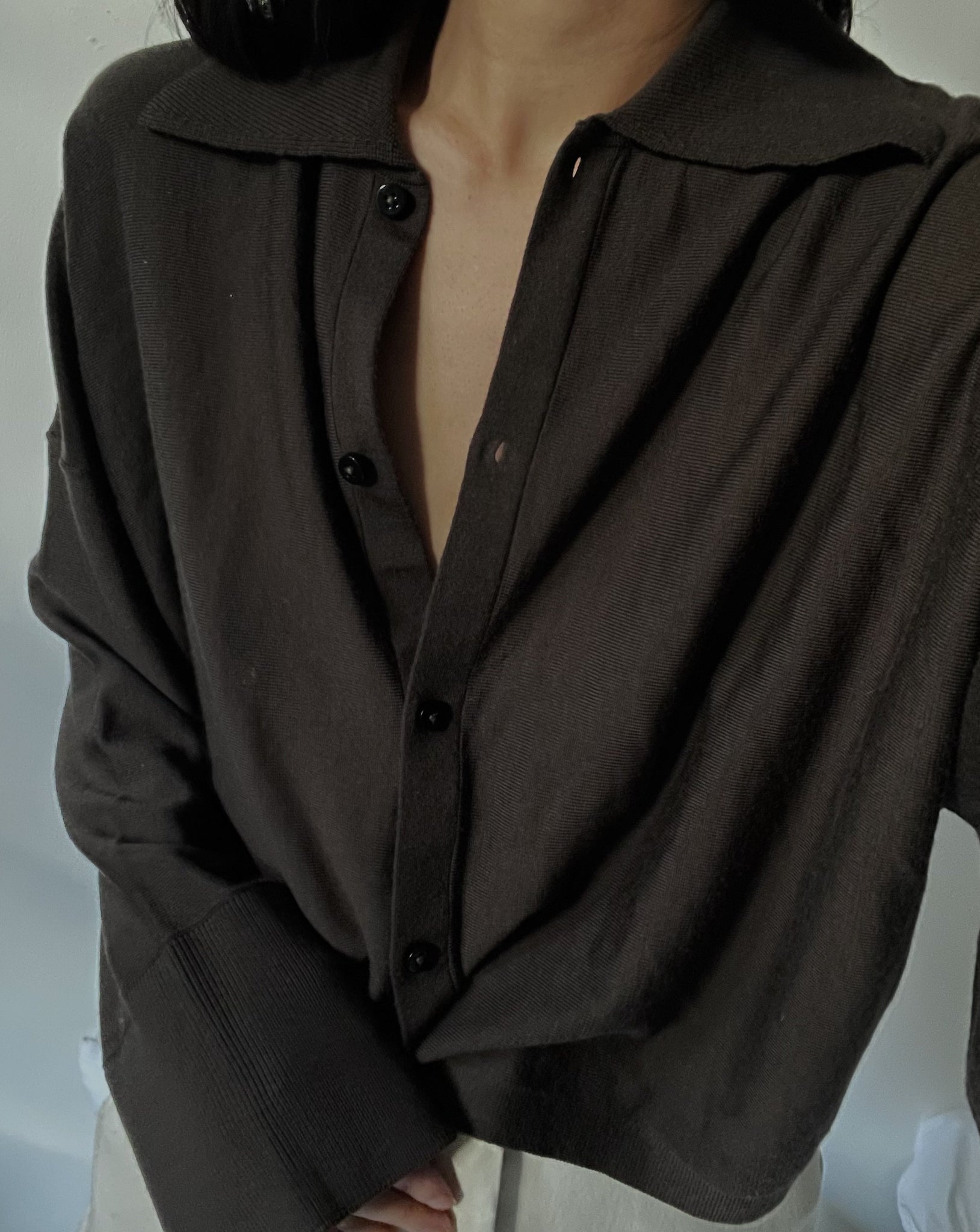 HATHAWAY SOFT-WRAP-SHIRT IN BROWN