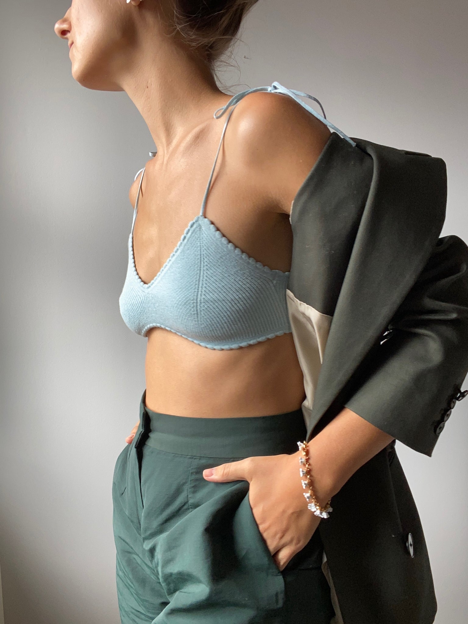 JENNY SCALLOPED BRALETTE IN FORGET-ME-NOT-BLUES