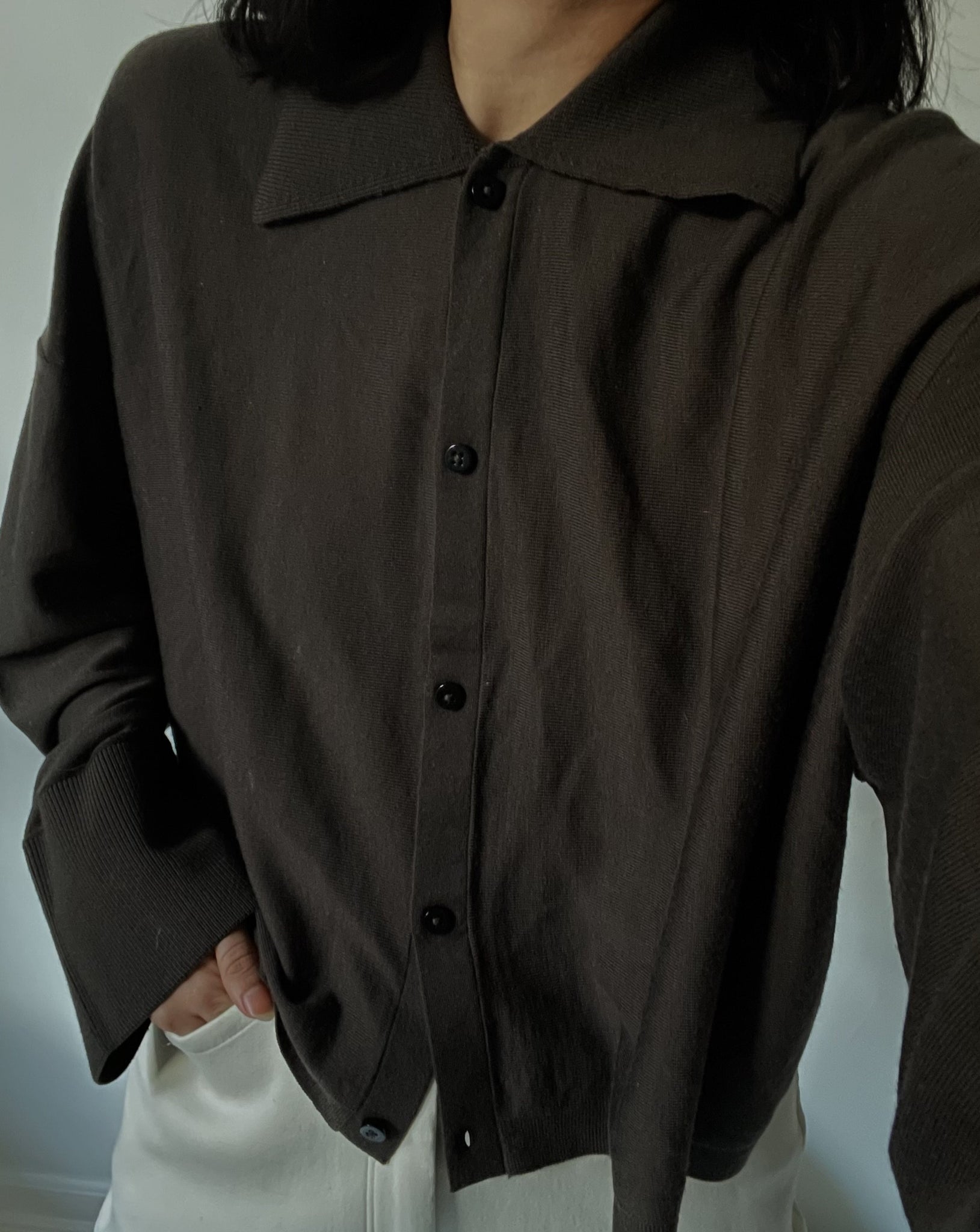 HATHAWAY SOFT-WRAP-SHIRT IN BROWN